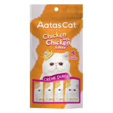 Aatas Cat Creme Puree Chicken with Chicken Liver 14g x 4's(3Packs)