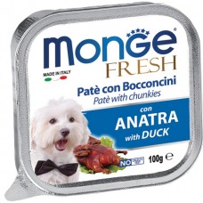 Monge Fresh Paté and Chunkies with Duck 100g Carton (32 Packs)
